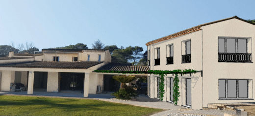 ETUDE DE STRUCTURE POUR UNE SURELEVATION D&#8217;UNE MAISON INDIVIDUELLE A MOUGINS